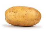 potatoes on isolated white background