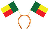 Cool headdress with flags Benin