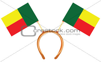 Cool headdress with flags Benin