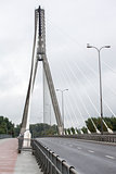 Swietokrzyski bridge over the Vistula river in Warsaw