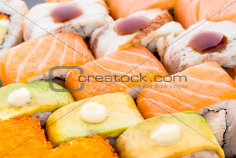 Sushi set closeup