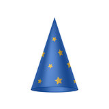 Blue sorcerer hat with golden stars