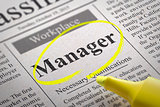 Manager Jobs in Newspaper.