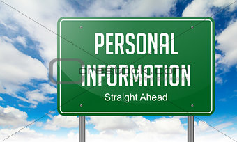 Personal Information on Highway Signpost.