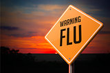 Flu on Warning Road Sign.