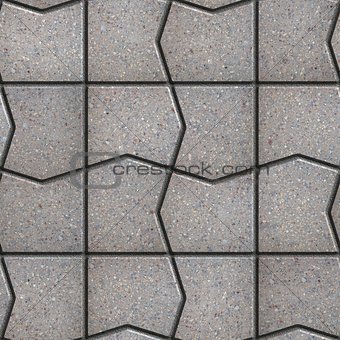 Gray Pavement  Slabs in the Polygonal Shape.