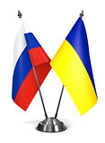 Russia and Ukraine - Miniature Flags.