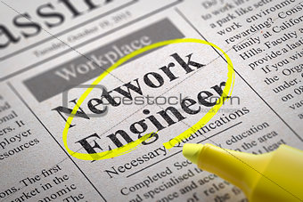 Network Engineer Vacancy in Newspaper.