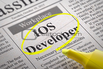 IOS Developer Vacancy in Newspaper.