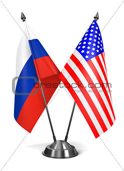 Russia and USA - Miniature Flags.