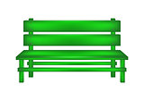 Rural bench in green design