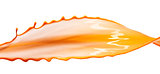 orange paint splash isolated on white background