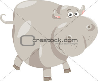 cute hippopotamus cartoon illustration