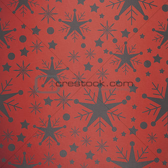 Composite image of snowflake pattern
