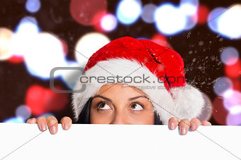 Composite image of woman looking away from camera