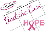 Breast cancer awareness message of hope