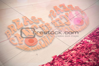 Composite image of breast cancer awareness graphic