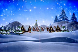 Composite image of cute christmas village