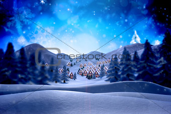 Composite image of cute christmas village