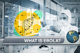 Ebola news flash with medical imagery