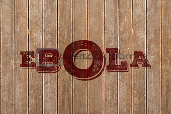 Composite image of red ebola text
