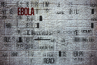 Composite image of ebola word cluster