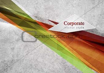 Bright geometry shapes design. Vector grunge texture