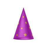 Purple sorcerer hat with golden stars