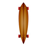 Vector illustration of wooden longboard