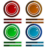 Vector icons for colored regulation switch scale