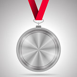 Vector illustration of silver medal