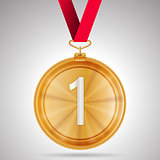 Vector illustration of first place medal