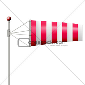 Vector illustration of red windsock