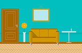 Flat vector illustration for sitting-room