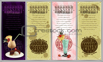 set of dessert labels