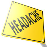 Road sign with headache