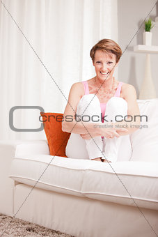 mature fresh woman self-confident and happy