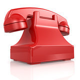 Red isolated phone