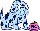Spotted Dog Food Bowl Cartoon