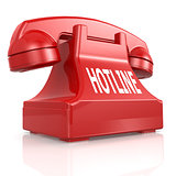 Red hotline phone