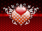 Red pattern with big heart