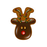 Christmas gingerbread reindeer