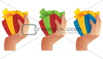 Man Hand Holding a Gift