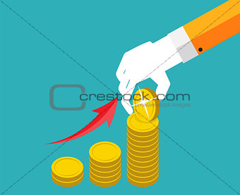 Money Flat Design Concept Vector  Illustration