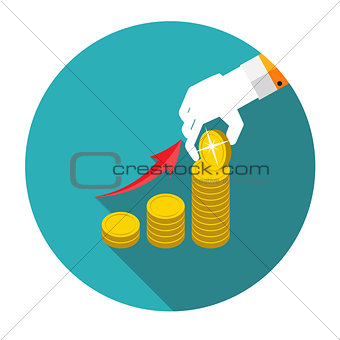 Money Flat Design Concept Vector  Illustration