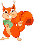 Squirrel with tickets
