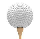 golf ball and golf tee
