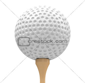 golf ball and golf tee
