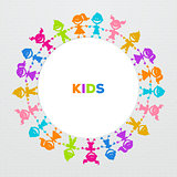 Colorful kids friends image