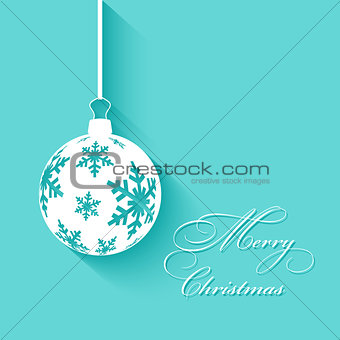 Christmas background with bauble 